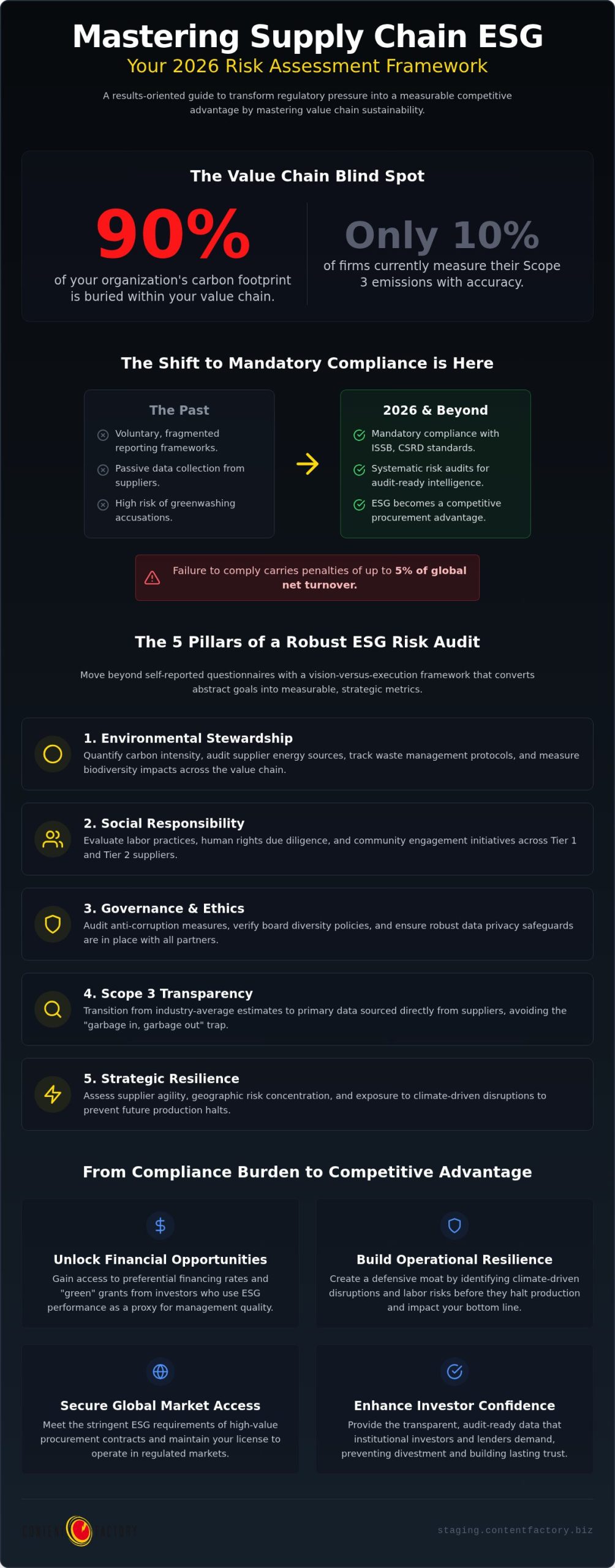 Supply Chain ESG Risk Assessment: The 2026 Pragmatic Execution Checklist Supply Chain ESG Risk Assessment: The 2026 Pragmatic Execution Checklist