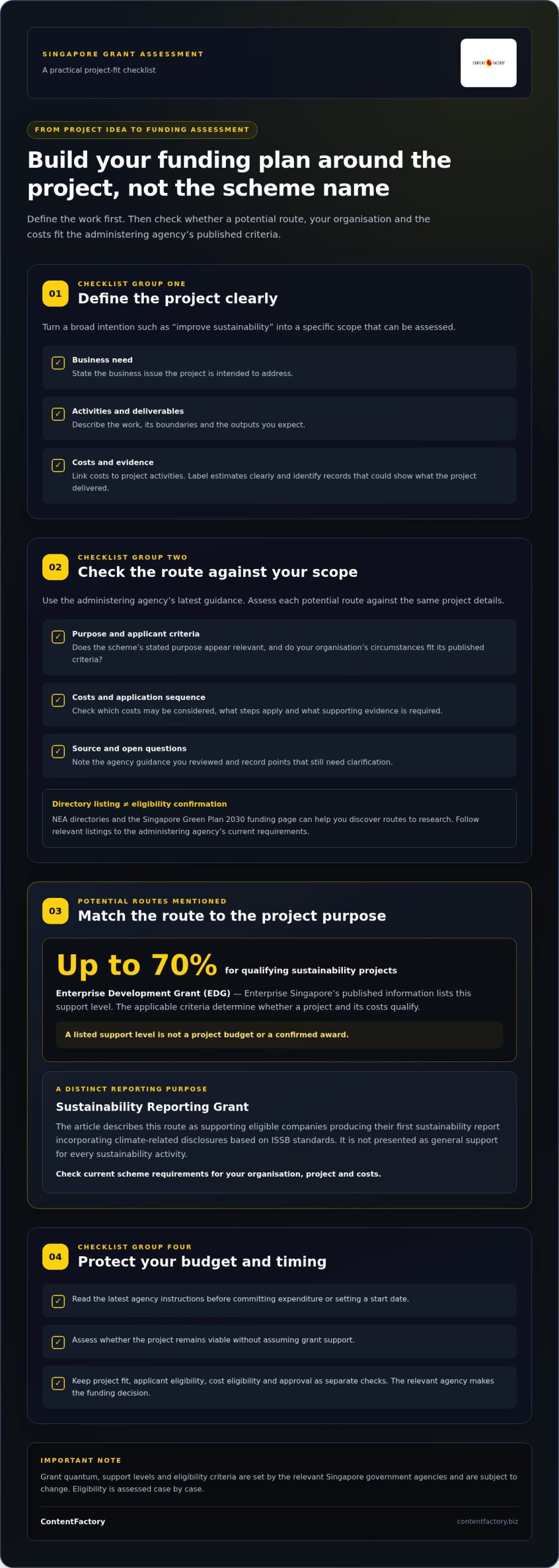 Singapore Sustainability Grants: Fund Your Project Singapore Sustainability Grants: Fund Your Project